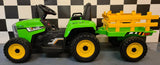 Dječji traktor na akumulator s prikolicom - zelen_1